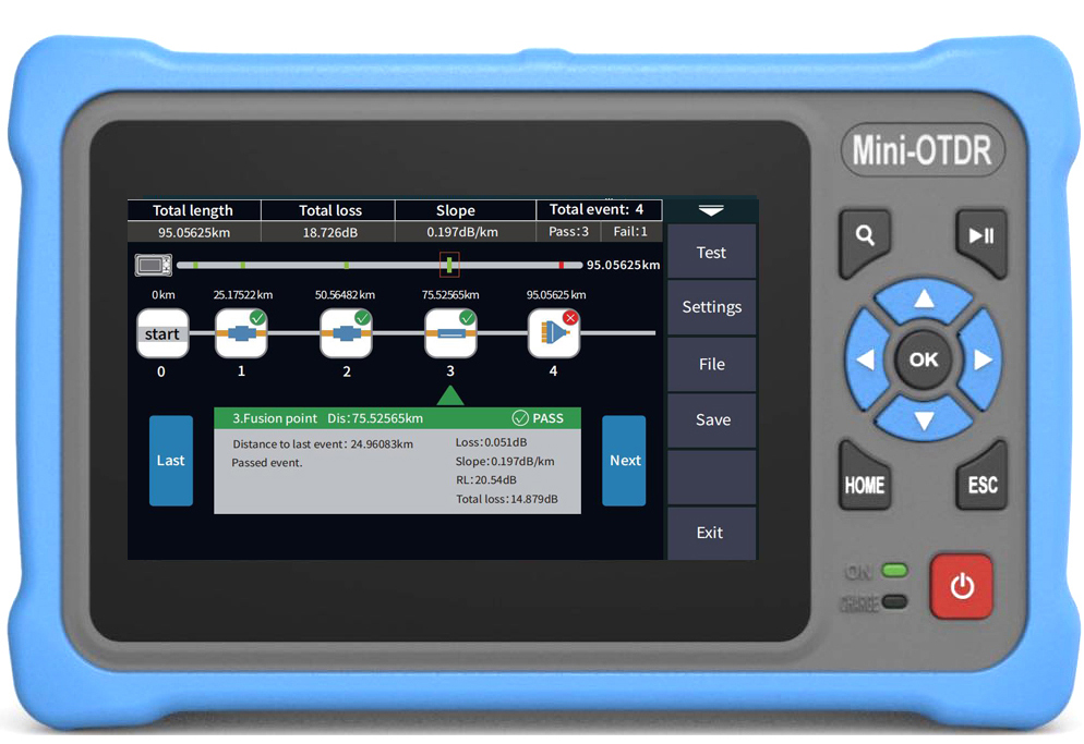 4,3-дюймовый сенсорный экран M – обзор и цена Optical Time Domain Reflectometer Otdr 1310 1550Nm