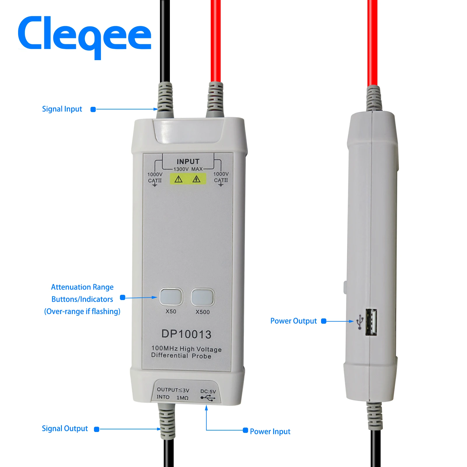 Высоковольтный осциллограф Cle – обзор и цена High Voltage Differential Probe 100Mhz 1300V