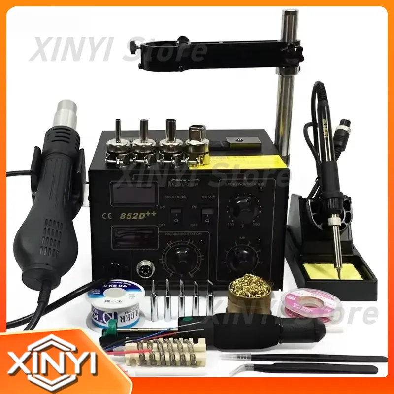 SAIKE 852D++ 2-в-1 станция для – обзор и цена Smd Rework Station Hot Air Soldering 2 In 1